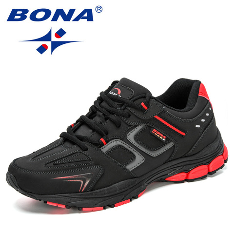 BONA-zapatos deportivos de cuero para hombre, Zapatillas deportivas de alta calidad para correr, trotar, a la moda, 2022 ► Foto 1/6