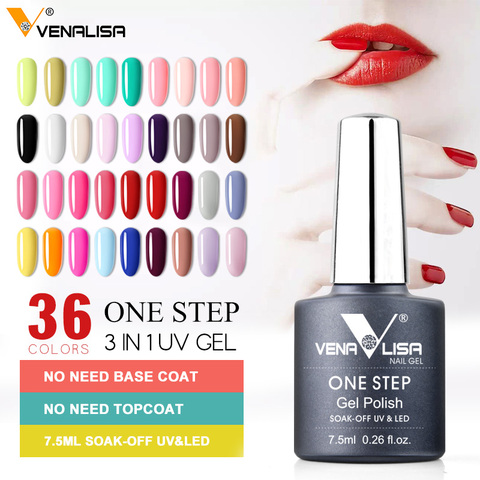 Venalisa-esmalte en Gel de un solo paso para manicura, esmalte de uñas en Gel UV de alta calidad, color rojo y azul, 7,5 ml ► Foto 1/6