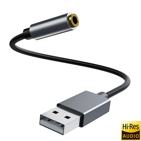 Tarjeta de sonido externa 2 en 1, adaptador USB de 3,5mm para auriculares, altavoces, interfaz de Audio para PS4, ordenador, portátil, tarjeta de sonido HIFI ► Foto 1/6