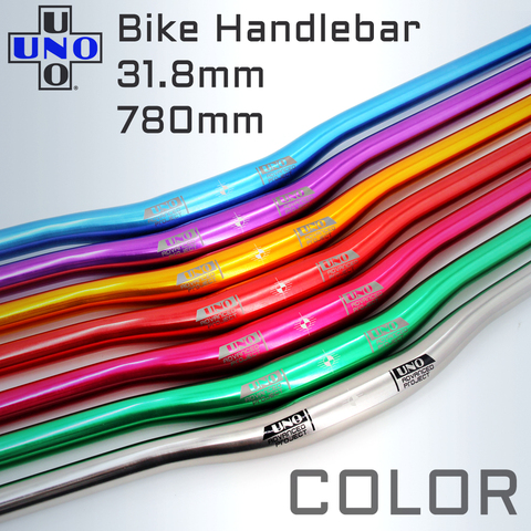 UNO-Manillar de bicicleta de montaña, de aleación de aluminio, Manillar de bicicleta de montaña de carretera, de varios colores, 780x31,8mm ► Foto 1/6