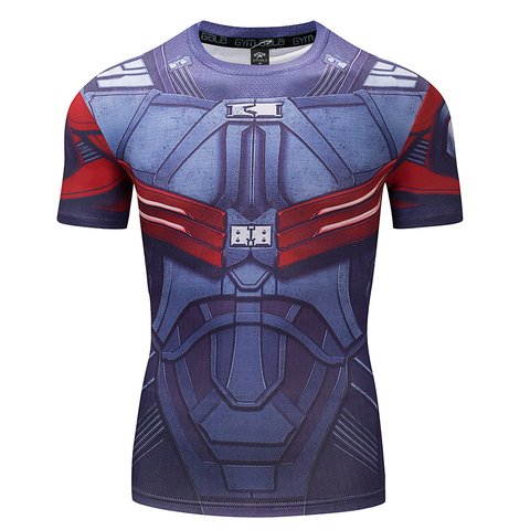 Camisa nueva de compresión para mujer, camiseta divertida de superhéroe para fitness, Camiseta de cuello redondo con estampado 3D, camiseta de verano 2022 ► Foto 1/6