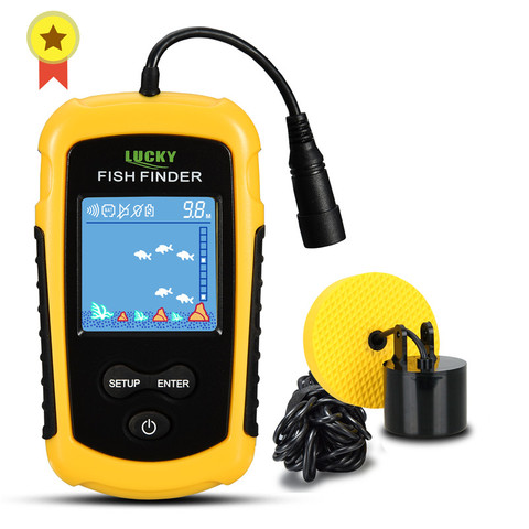 El Envío Gratuito! FFC1108-1 Venta Caliente de Alarma 100 M Portable Sonar LCD Buscador de Buscadores de Los Pescados señuelo de la Pesca de Pesca Ecosonda ► Foto 1/6
