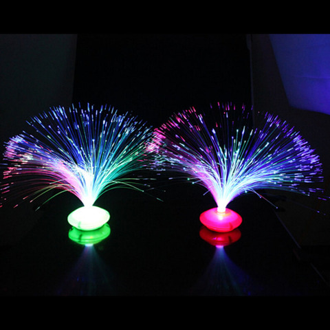 Luz Nocturna LED de fibra óptica para decoración del hogar, lámpara pequeña de Color romántico cambiante para fiesta de Navidad, 1 Uds. ► Foto 1/6