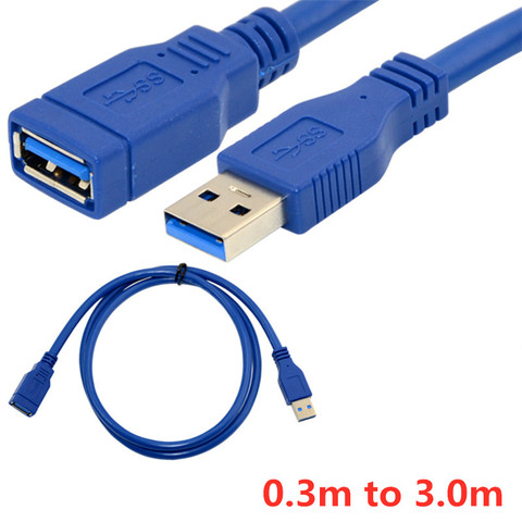 Cable de extensión USB 3,0 A macho AM A USB 3,0 A hembra AF 0,3 m 0,6 m 1m 1,5 m 1,8 m 3m 5 m 1FT 2ft 5ft 6ft 10ft 3 5 metros ► Foto 1/4