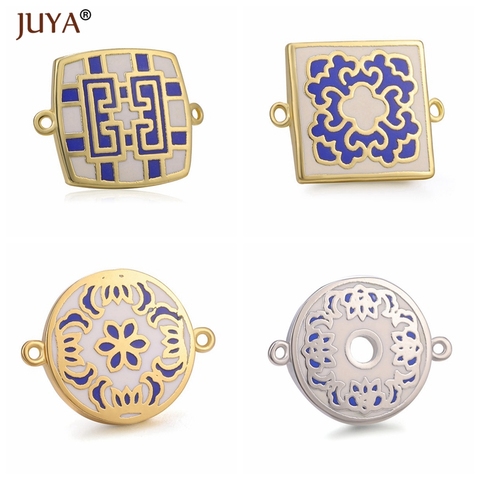 Juya-abalorios de esmalte de forma cuadrada, accesorios para la fabricación de joyas, pulseras, collares, pendientes, novedad ► Foto 1/6