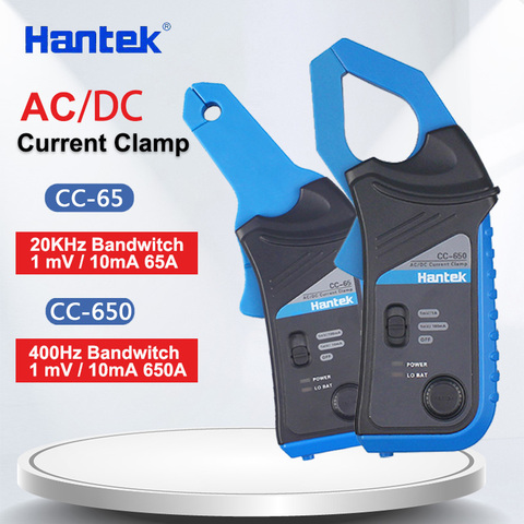 Hantek-Medidor de pinza de Corriente CA/CC CC65 CC650 para osciloscopio, ancho de banda de 400Hz, CC-650 de 1mV/10mA 650A con conector tipo BNC/Banana ► Foto 1/6