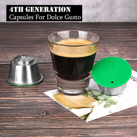 Cápsula de café rellenable para Dolce Gusto, taza de recarga reutilizable, respetuoso con el medio ambiente, cápsulas de café de acero inoxidable para Min Me Lumio ► Foto 1/6