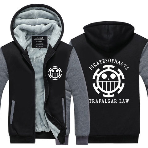 Trafalgar D Water Law Chopper-chaqueta con capucha para invierno, sudadera gruesa y cálida de manga larga de talla grande ► Foto 1/6