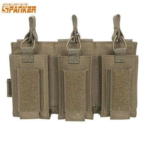 Excelente llave ELITE Molle táctica Triple revista fundas estilo militar Clip bolsa AK M4 pistola accesorios de juego de Paintball ► Foto 1/6