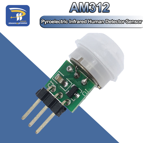 Mini IR infrarrojos piroeléctrico de movimiento PIR humanos automática del Sensor módulo Detector AM312 de Sensor DC 2,7 a 12 V ► Foto 1/6