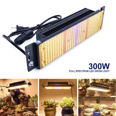 Lámpara Led de espectro completo para cultivo, de luz cálida para fitoamplificador planta de interior, luces Led para flores y vegetales para crecimiento rápido, 300W ► Foto 1/1