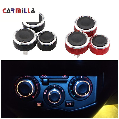 3 uds coche de estilismo para aire acondicionado rueda reguadora de aire acondicionado AC mando accesorios de coche para Nissan Tiida NV200 Livina Geniss ► Foto 1/5