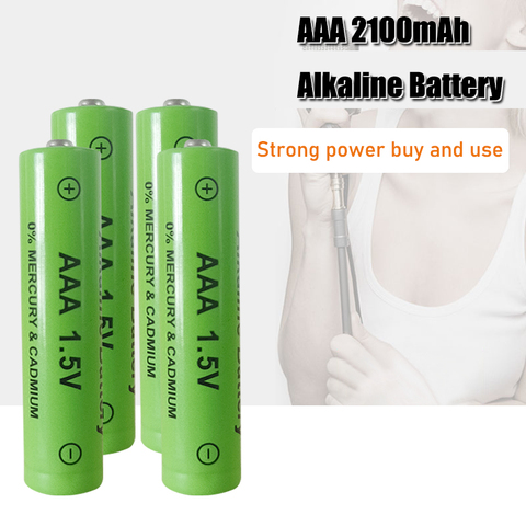1-4 Uds 100% nueva AAA batería 2200mah 1,5 V AAA alcalinas batería recargable para juguete de Control remoto de la luz de la batería ► Foto 1/6