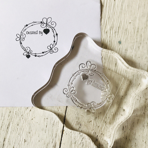 Sello de silicona transparente hecho a mano con corazón, sello para álbum de recortes y fotos, bricolaje ► Foto 1/3
