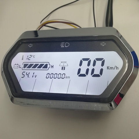 Velocímetro pantalla de luz indicador de nivel de batería pantalla LCD 48v60v72v para Scooter Eléctrico ebike triciclo motocicleta dashboard ► Foto 1/6