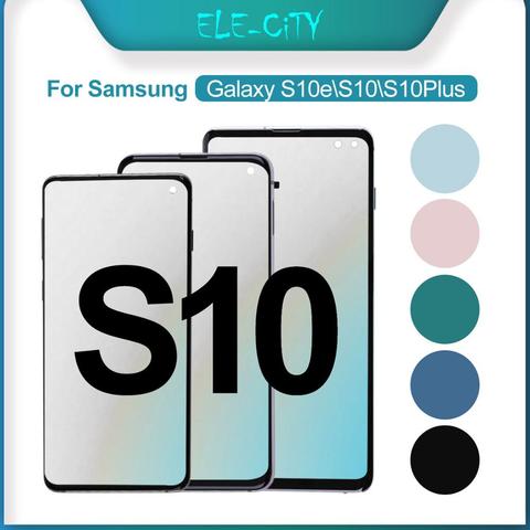 Montaje de digitalizador de pantalla táctil Ori AMOLED para Samsung Galaxy S10 S10e Plus, Super AMOLED, con Sensor de huella dactilar y TouchID ► Foto 1/6