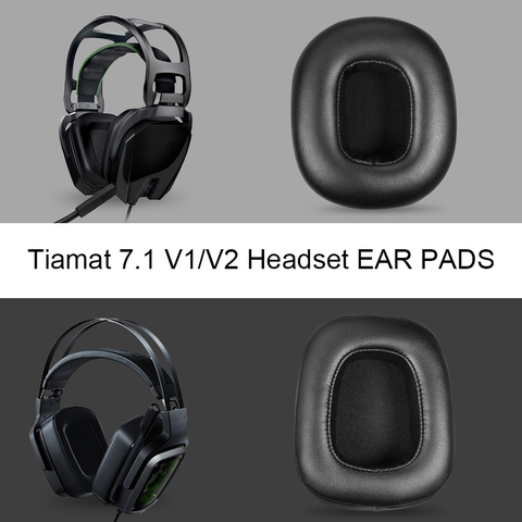 Almohadillas de cuero para los oídos, para razer tiamat 7,1 v1/tiamat 7,1 v2, 1 par de auriculares de espuma suave ► Foto 1/6