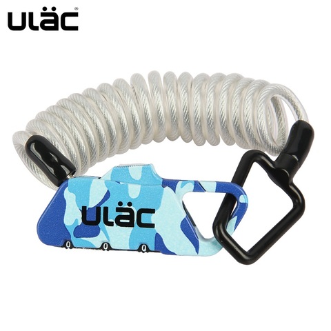 ULAC-Mini candado para Cable de bicicleta, 3 dígitos, antirrobo, bloqueo de Línea alámbrica para casco de ciclismo, 1,2 m, mochila ultraligera ► Foto 1/6