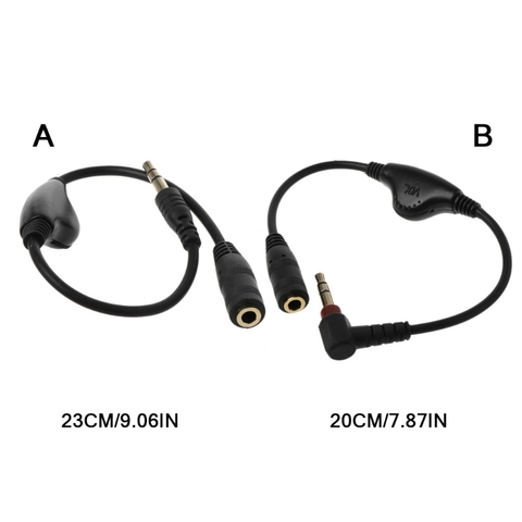 3,5mm Jack AUX adaptador macho a hembra Cable de extensión de auriculares con Cable auricular Control de volumen Cable de auriculares para Tablet ► Foto 1/6