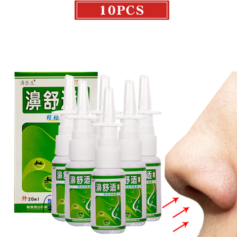 Espray para la rinitis Nasal, medicina para el cuidado de la salud de la nariz, 10 Uds. ► Foto 1/6
