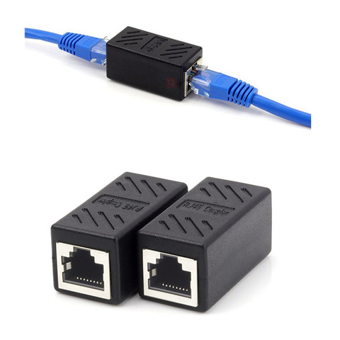 De alta velocidad vías LAN Cable de red Ethernet RJ45 hembra adaptador de conector divisor de la Oficina para el hogar portátil estaciones de acoplamiento ► Foto 1/6