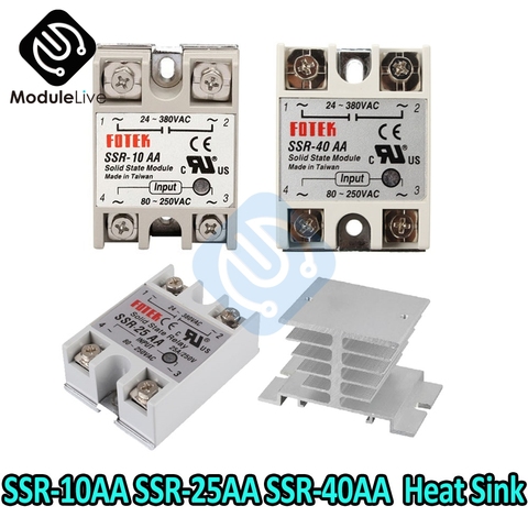 SSR-10AA SSR-25AA SSR-40AA AC Control SSR de la cáscara blanca de fase única relé de estado sólido 10A 25A 40A LED 10AA 25AA 40DA 50AA de relé ► Foto 1/6