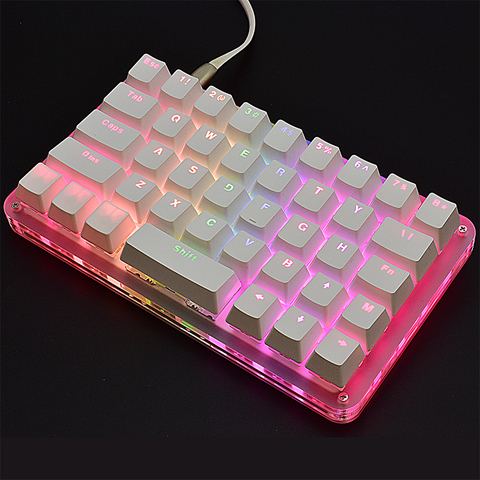 Retroiluminación LED RGB programable Macro, 40 teclas, 24 teclas, teclado mecánico para zurdos, PC, portátil, MAC WIN7 8 10, interruptor Outemu ► Foto 1/6