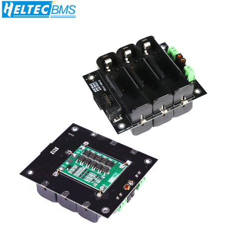 Caso de banco de potencia 12V batería sostenedor de la 21700 caja de almacenamiento de equilibrio circuitos 40A 80A BMS PCB 3S pared 21700 DIY pack de batería Ebike ► Foto 1/6