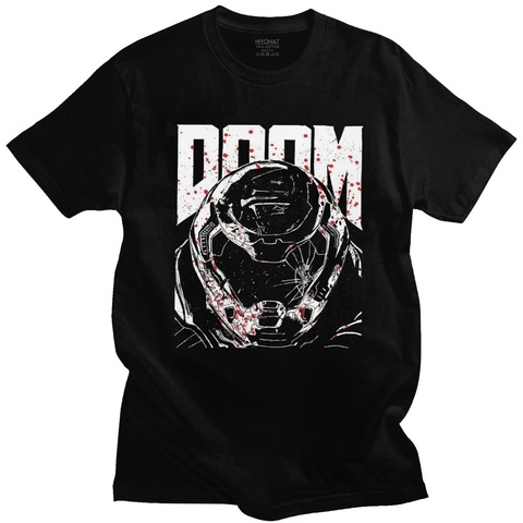 Camiseta clásica de Doom Eternal Doomslayer para hombre, Camisa de algodón de manga corta 100%, Doomguy, Cacodemon ► Foto 1/6