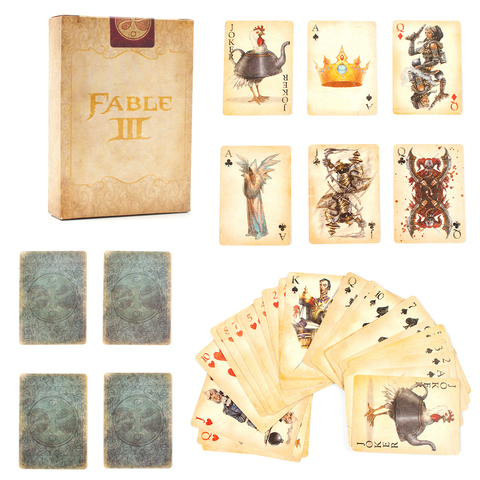 Juego de cartas de póker de estilo Vintage, juego de edición limitada de coleccionista, nunca se abre, FABLE III, 3 cartas ► Foto 1/6