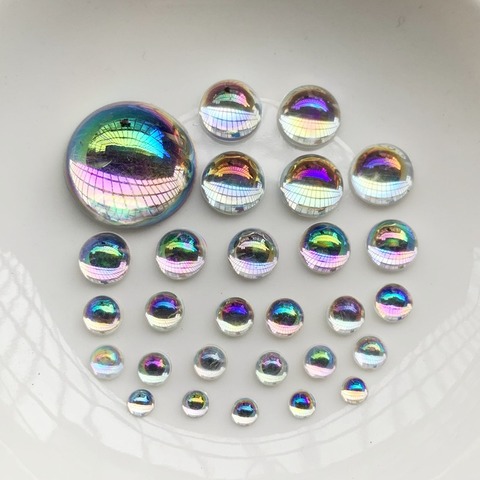 Diamantes de imitación transparentes para decoración de uñas, 4mm, 5mm, 6mm, 8mm, 10mm, 12mm, 20mm, AB ► Foto 1/6