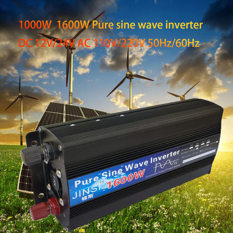 Inversor de onda sinusoidal pura para el hogar, convertidor de potencia de 12V 24V AC 220V 110V 60Hz 1000W 1600W 2000W ► Foto 1/6