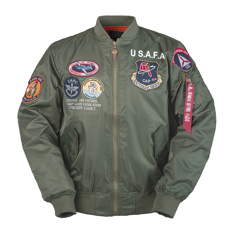 2022aw vintage USAFA hombres ropa delgada marcas militar fuerza aérea uno superior arma ejército USN MA1 USMC bomber flihgt chaqueta piloto ma1 ► Foto 1/6