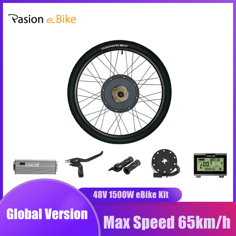 Pasion eBIKE-Kit de conversión de bicicleta eléctrica, rueda de Motor de cubo trasero, 48V, 1500W, 26 pulgadas ► Foto 1/6