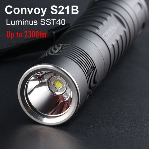 Convoy-linterna portátil S21B SST40, luz de Flash táctica, linterna para acampar, pesca, trabajo, 21700 ► Foto 1/6