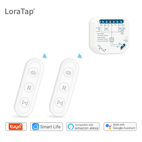 Módulo de relé wifi de enchufe con control remoto para persianas, Módulo de control de persianas y cortinas motorizadas, para Smart Life, Tuya, Alexa y Google Home ► Foto 1/6