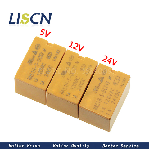 5 uds relé de HRS1H-S-DC24V HRS1H-S-DC12V HRS1H-S-DC5V HRS1H-S-DC3V 5VDC 12VDC 24VDC 6pin 3A relé de potencia ► Foto 1/4