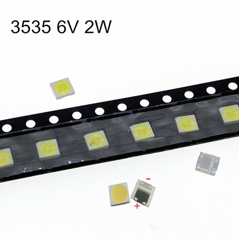 50-1000 Uds para LG Innotek LED retroiluminación 2W 6V 3535 frío blanco frío iluminación LCD trasera para TV aplicación LATWT391RZLZK 350mA ► Foto 1/3