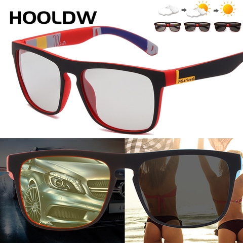 HOOLDW fotocromáticos gafas de sol hombres mujeres cambio de Color polarizado gafas de sol de conducción Anti-deslumbramiento gafas de visión nocturna UV400 ► Foto 1/6