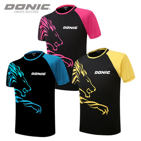 DONIC-Camiseta transpirable de manga corta para hombre y mujer, ropa deportiva de verano para tenis de mesa, bádminton ► Foto 1/4