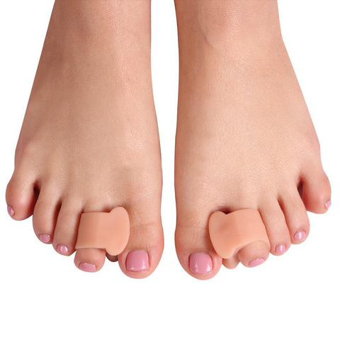2 uds de Gel de silicona juanete Corrector para dedo del pie ortopédico plancha de cuidado de los pies Corrector herramientas diario hueso del dedo del ortopédicas ► Foto 1/6