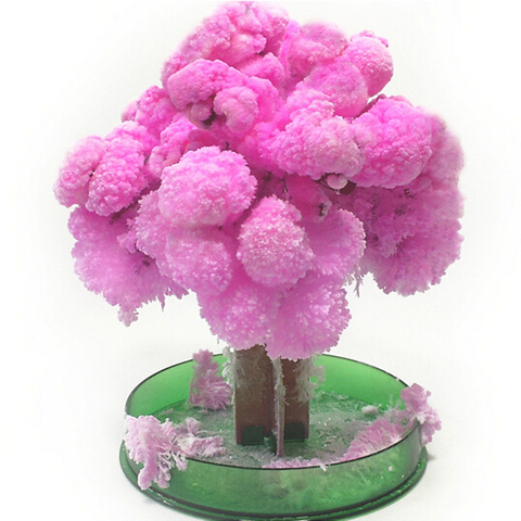 Cristales mágicos japoneses de Sakura, árboles de papel, juguete hecho en Japón, de escritorio, flores de cerezo, juguetes de Navidad para niños, divertidos, 1 Uds. ► Foto 1/6