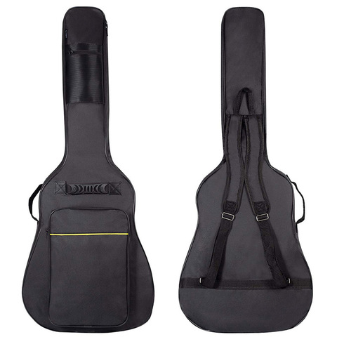 Funda de guitarra acústica de tela Oxford, clásica, impermeable, 5mm, algodón, correas de hombro dobles, funda suave acolchada, 40/41 pulgadas ► Foto 1/5