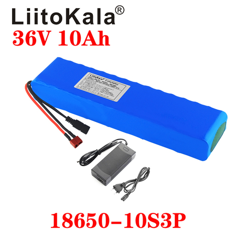 LiitoKala 36V 10Ah 600 vatios 10S3P batería de iones de litio 20A BMS para xiaomi mijia m365 pro ebike bicicleta scoot ► Foto 1/1