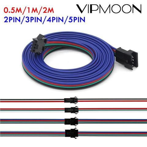 2/3/4/5Pin JST SM Led hembra enchufe de Cable conector para LED RGB RGBWW para 5V 12V 12V conector 3528/5050/5730 tira de led de luz ► Foto 1/6