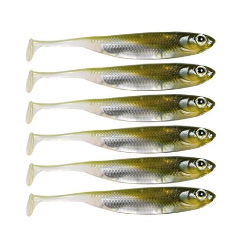 6 uds cebos blandos para pesca 7cm 2,5g pesca sábalo gusano Swimbaits de silicona suave señuelo de la pesca de la carpa ► Foto 1/6