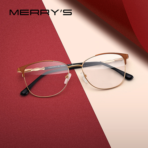 MERRYS-Montura de gafas de ojos de gato para mujer, anteojos de moda para miopía, gafas ópticas graduadas S2015 ► Foto 1/6