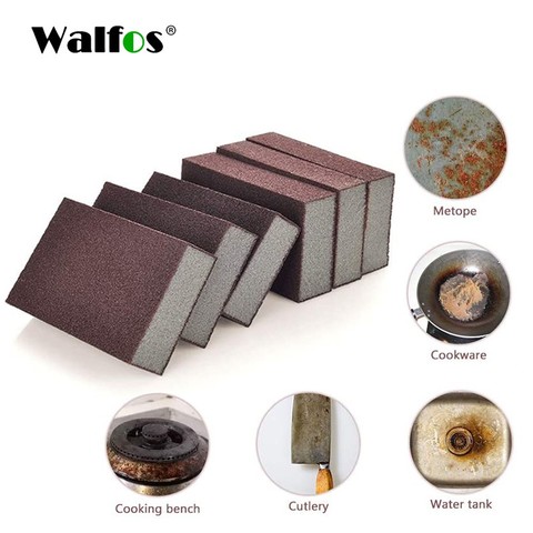 WALFOS 1 piezas portátil Carborundum magia esponja cepillo de goma cocina accesorios de baño lavado limpieza limpiador herramienta esponja ► Foto 1/6