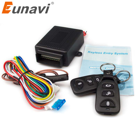 Eunavi 12V Universal para coche nuevo Kit Central remoto de coche cerradura de la puerta de bloqueo vehículo sistema de entrada sin llave Venta caliente ► Foto 1/4