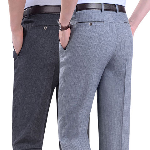 Pantalones holgados de cintura alta para hombre, pantalón